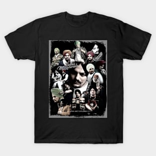 Sidhu Moosewala collage T-Shirt